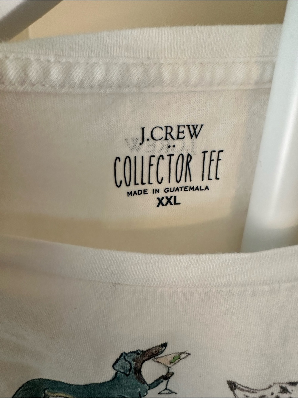 J Crew Collector ‘Cocktail Hour' Dog Graphic Tee Sz XXL - Picture 3 of 6